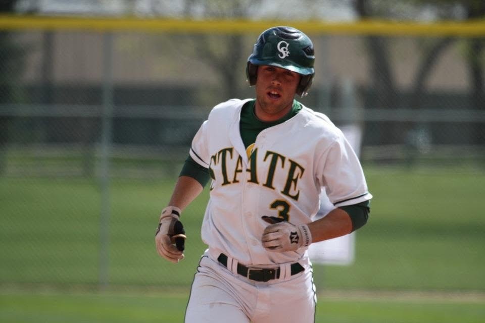 Niko Arapkiles playing college baseball
