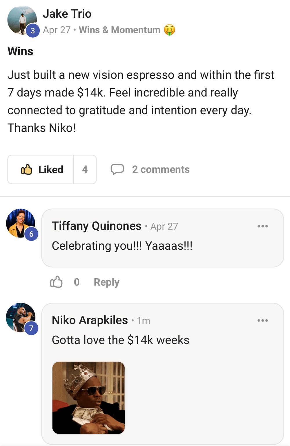 Community post: built a new Vision Espresso and made $14k within the first 7 days